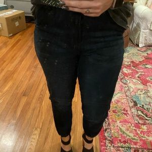 Dark denim jogger jeans